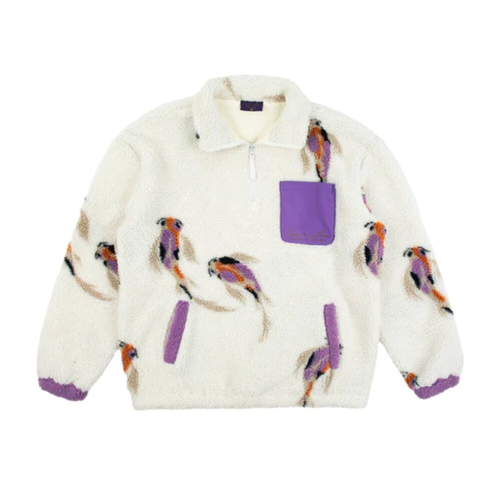 Taylor Swift Koi Fish Sherpa Size XL Speak Now White Purple Eras Tour Fleece NWT